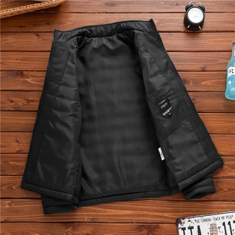 Mens Padded Jackets and Coats Thick Warm Wadded Coat Men Winter Casual Male Parka Jacket High Quality Overcoat Outerwear