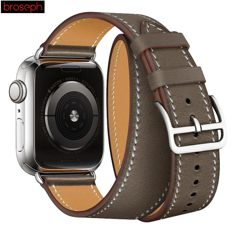 Ремешки для часов Apple Watch 4 Band 40 мм 44 мм 38 мм 42 мм ремешок из натуральной кожи для Iwatch 4 3 2 1 браслет для часов
