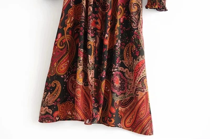Увядшее английское винтажное платье с принтом пейсли, с сборкой талии, vneck, вечерние платья макси для женщин, vestidos de fiesta de noche vestidos blazer