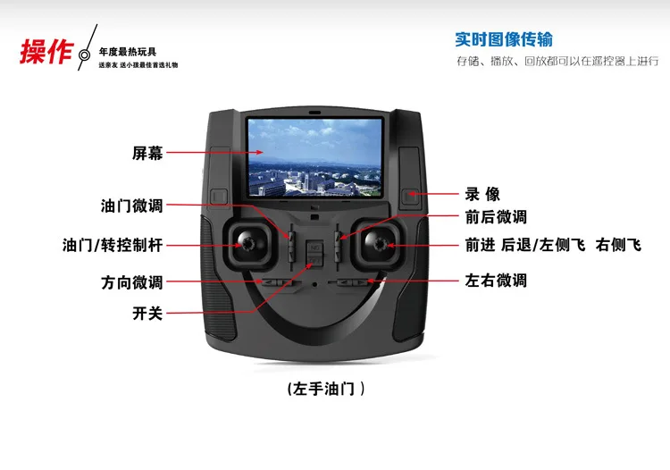 Hubsan HUBSAN H107d Квадрокоптер в режиме реального времени камера с воздушным пультом дистанционного управления летательный аппарат передача изображения игрушка FPV