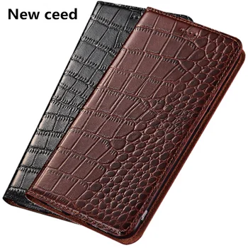 

Crocodile pattern genuine leathter magnetic phone case for Xiaomi Mi5X case for Xiaomi Mi5 flip case card holder coque capa