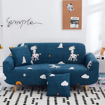 

High Quality couch sofa covers with cute deer pillowcase Winter warm corner sofa cover for living room of Furniture Protector