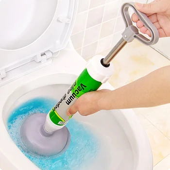

Toilet Air Power Drain Blaster Cleaner Suction Pump High-Pressure Bathroom Clog Remover Vacuum Pipe Manual Sink Plunger Opener