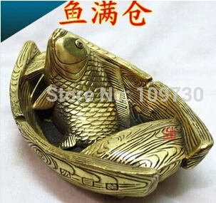 

free shipping<<< Bronze statue copper fish lucky home decoration gift technology