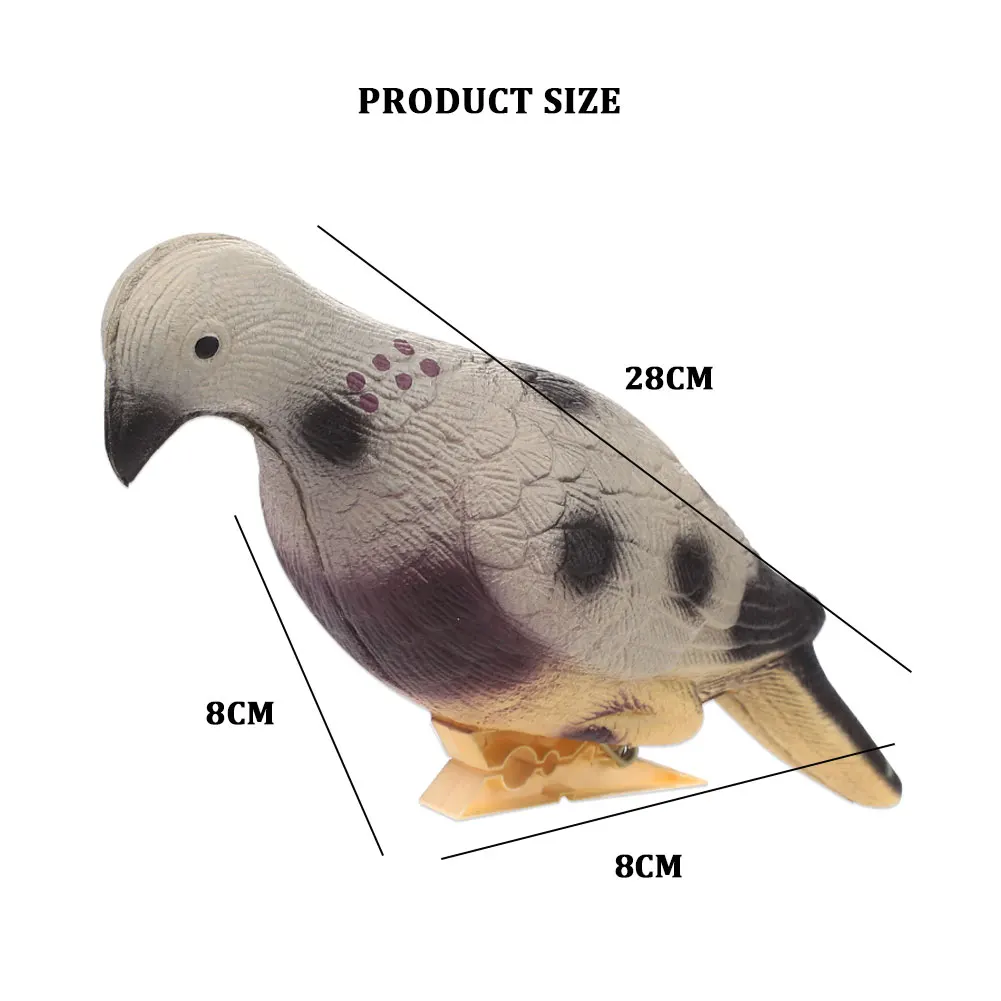 Поддельная птица серый двор охотничья приманка EVA вредителей манок для голубя пугало цель стрельба Декор ловушка сад дерево на открытом воздухе