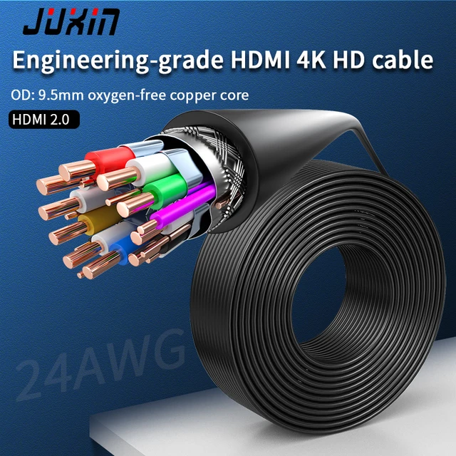HD-cable 4k high-definition cable HDMI-compatible 2.0 engineering wire  embedded pipe wiring DIY welding