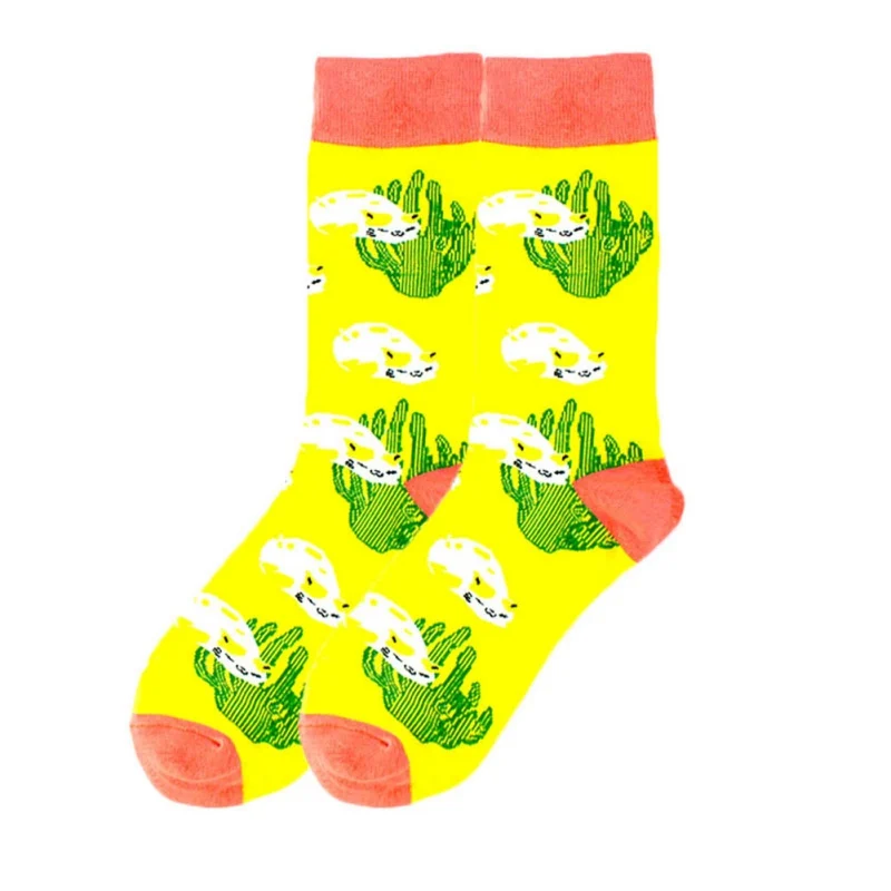 Harujuku Winter Female Ankle Socks Japanese Cotton Male Print Creative Cotton Halloween Party Happy Socks