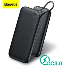 Baseus 20000mAh Charge rapide 3.0 batterie d'alimentation QC3.0 Charge rapide Powerbank 20000 chargeur de batterie externe pour Xiaomi mi appauvrbank