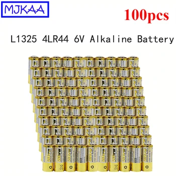 

MJKAA 100Pcs 4LR44 L1325 4A76 4G13 6V Alkaline Battery Cells Primary Dry Batteries for Car Remote Control Watch Toy Calculator
