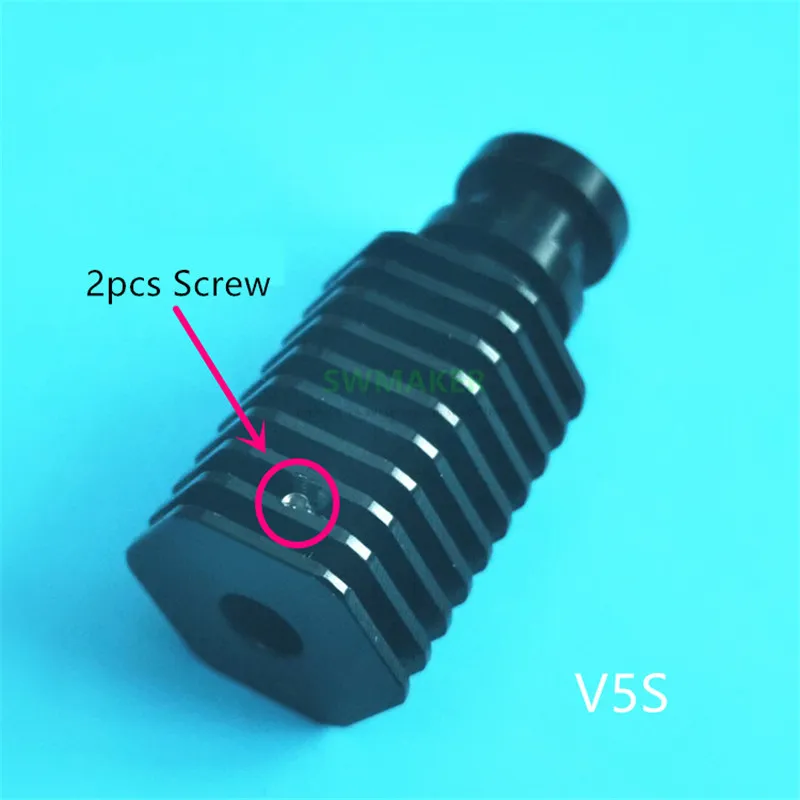 E3D V5S V6S прямой hotend, печатающая головка с шестигранным теплоотвода/PT100 блок для V6 V5 экструдированная головка 3D принтера