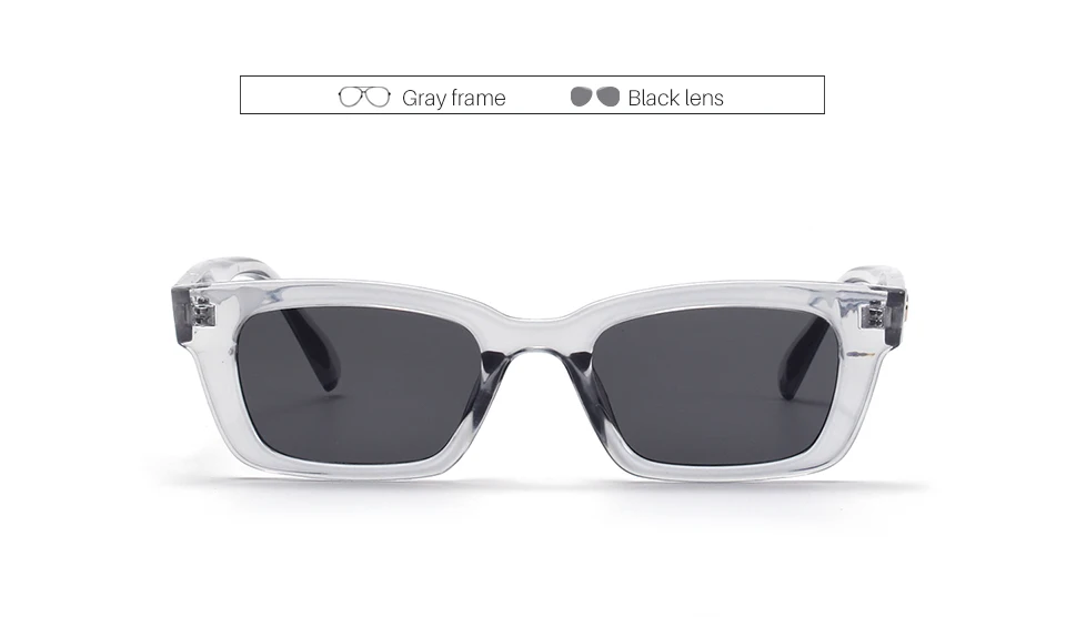 OVZA Rectangle Narrow Frame Mens Sunglasses Brand Designer Fashion Black Sun glasses for Women Anti-UV S1077 rose gold sunglasses