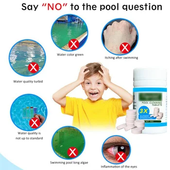 

Bottle Pool Cleaning Tablets Durable 100Pcs Pool Cleaning Tablets For Home