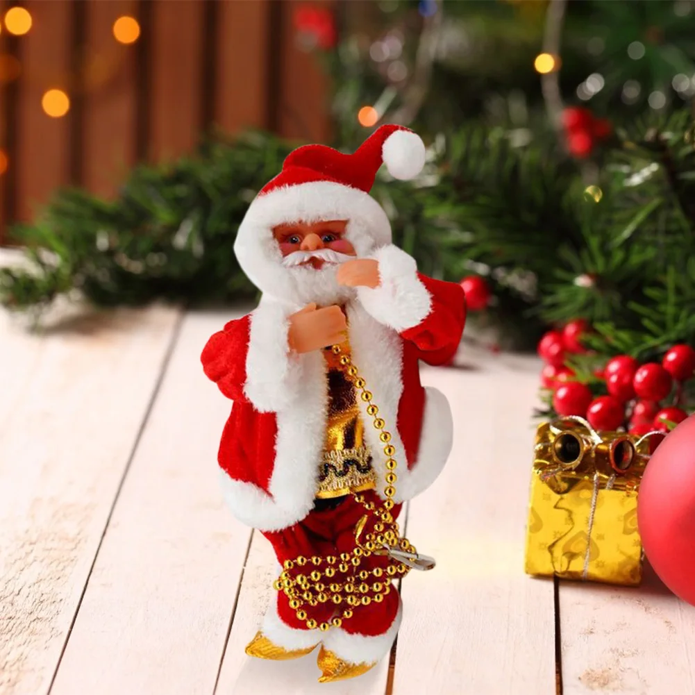 

Santa Claus Climbing Bead String Electric Santa Claus Doll Christmas Tree Hanging Xmas Ornament Outdoor Door Wall Decoration