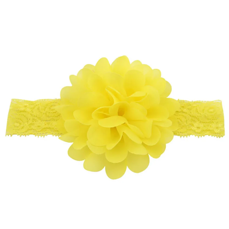 Lovely Baby Girl Elastic Hairband Chiffon Lace Flower Newborn Baby Girl Headbands Baby Hair Band For Kids Baby Hair Accessories