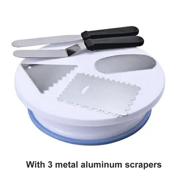 

10 inch Cake Stand Craft Turntable Set Platform Cupcake Rotating Plate Revolving Cake Baking Decorating Tools Kit