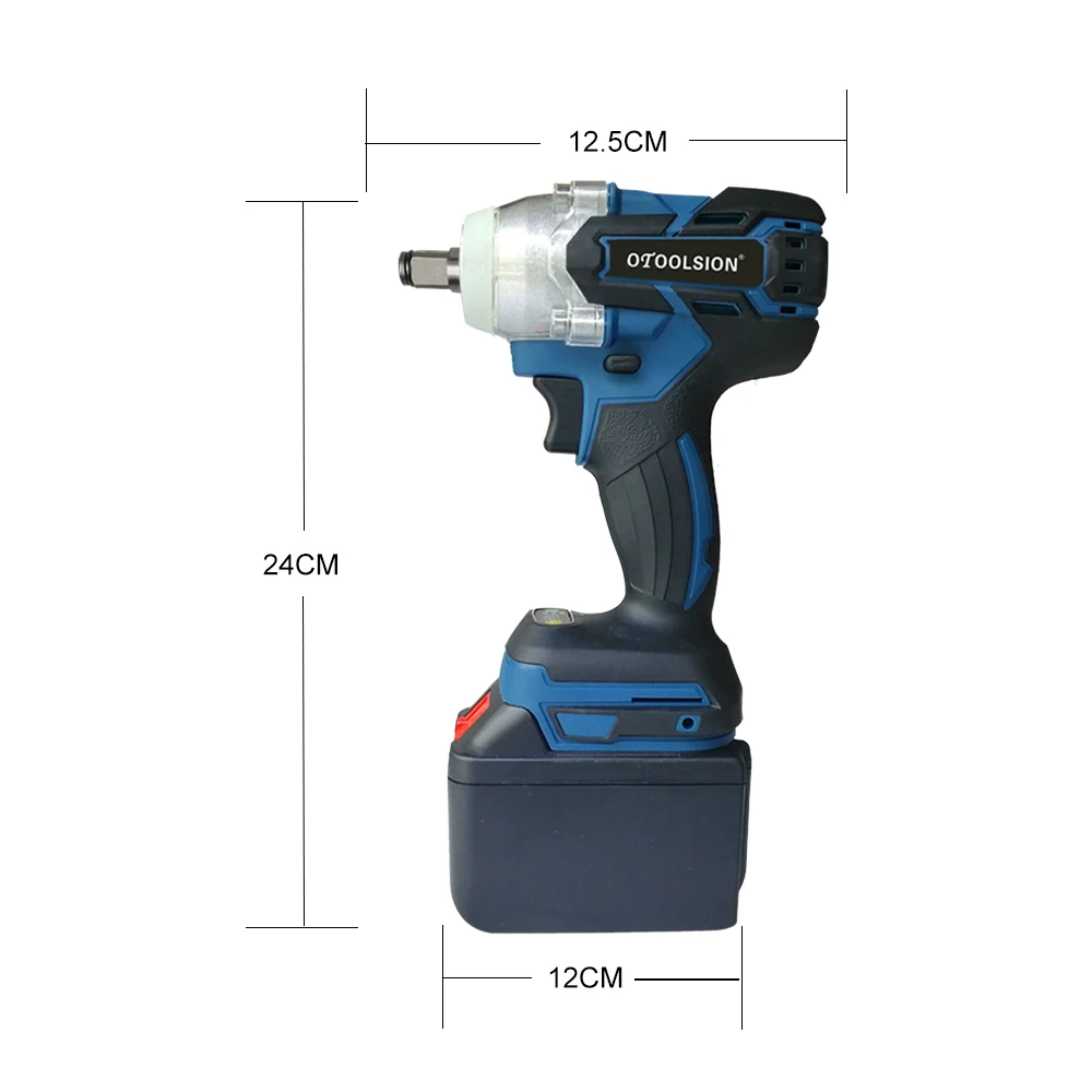 21V 320N.m Brushless Cordless Wrench Electric Impact Socket Wrench 3300rpm 3000mAh Lithium Battery Inside Power Tools (2)