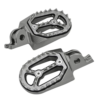 JAER мотоцикла с ЧПУ Подножка для ног опора для ноги для Honda CFR250X/R 2004- CRF450X/R 2002- CR125/250 2002-2008 CRF150R - Цвет: Серый