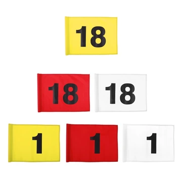 

Golf Putting Green Flag - Golf Target Flag - Number 1 or 18 - Outdoor Backyard Garden Golf Sports Training Aid