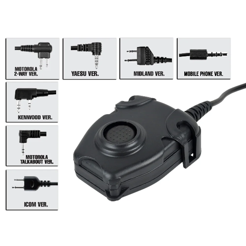 Прочные аксессуары гарнитура адаптер толчок для разговора для Kenwood радио Peltor Тип переговорные профессиональные PTT 2 Pin Портативный Z112