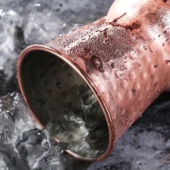

New 1 Piece 390Ml Moscow Mule Mugs Hammered Copper Plated Beer Cup Coffee Cup Mug Water Glass Drinkware Beverage Cup Mug