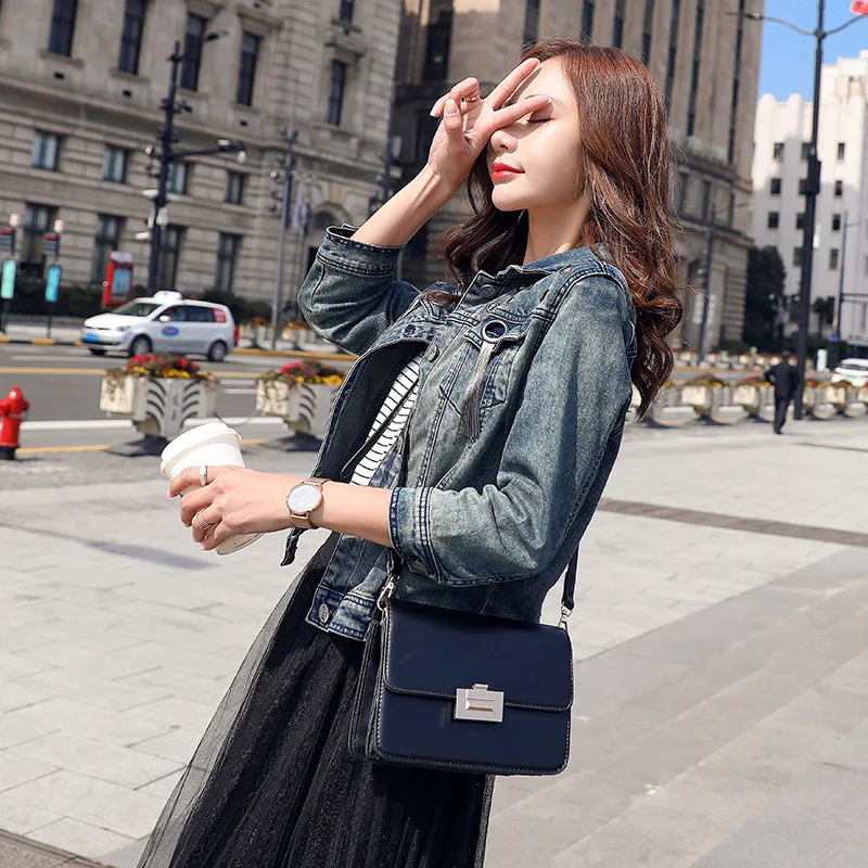 

Jeans Coat WOMEN'S Dress Loose-Fit Slimming Students Korean-style Bf2019 Spring New Style Cowboy Coat Short Cowboy Clothing