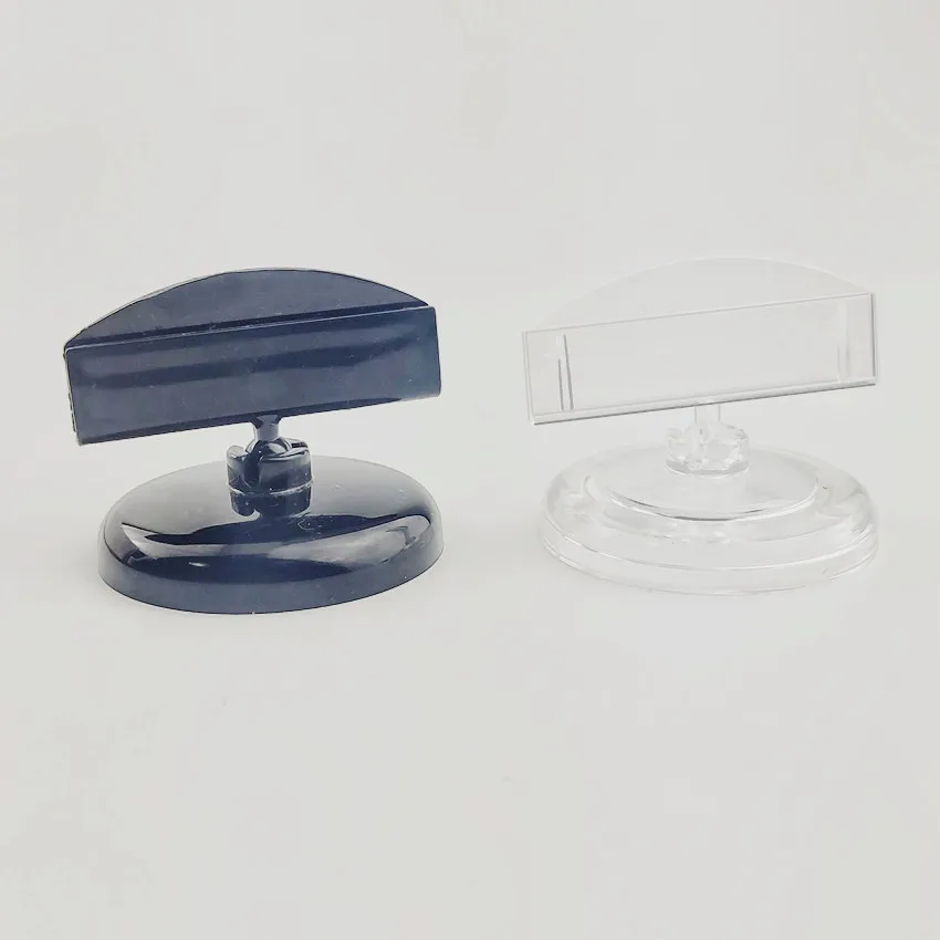Plastic Pop Sign Paper Card Holder Clips Stand Price Tag Display Banner Rotatable For Shop Sale
