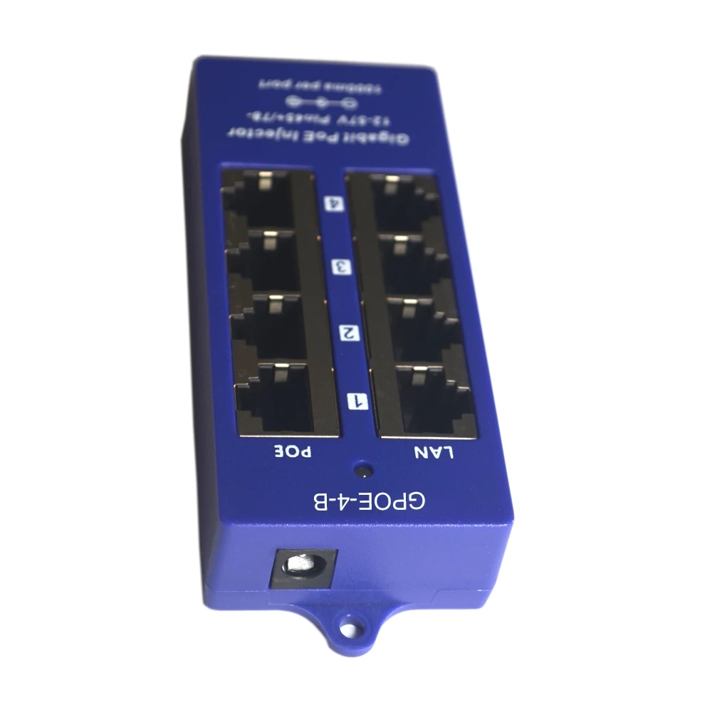 4-портовый гигабитный Инжектор PoE для 24-вольтовых устройств Mikrotik/Ubiquiti с блоком