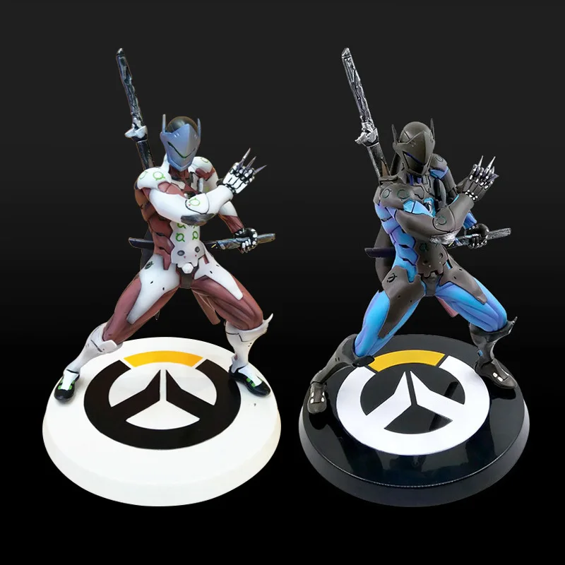 

Anime Game Changeable Black and White Genji PVC Action Figure Collectible Model Toy
