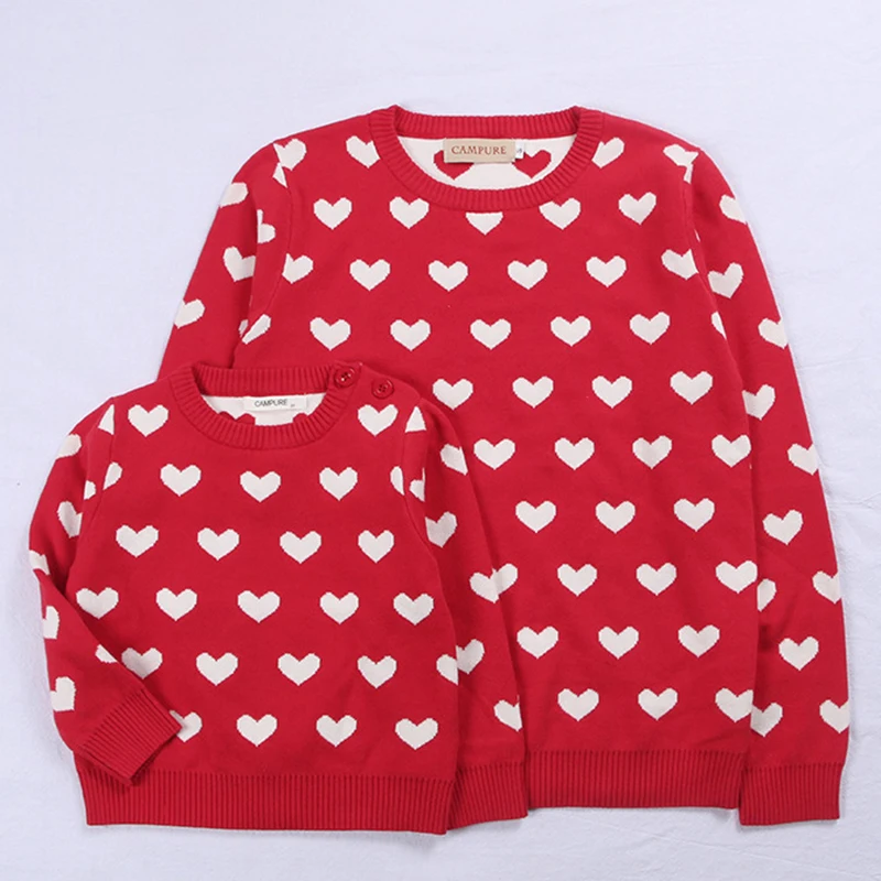 

Parent-child Outfits Autumn Family Look Sweaters Family Matching Clothes Mother Daughter Son Pullover Women's Baby Warm Coats