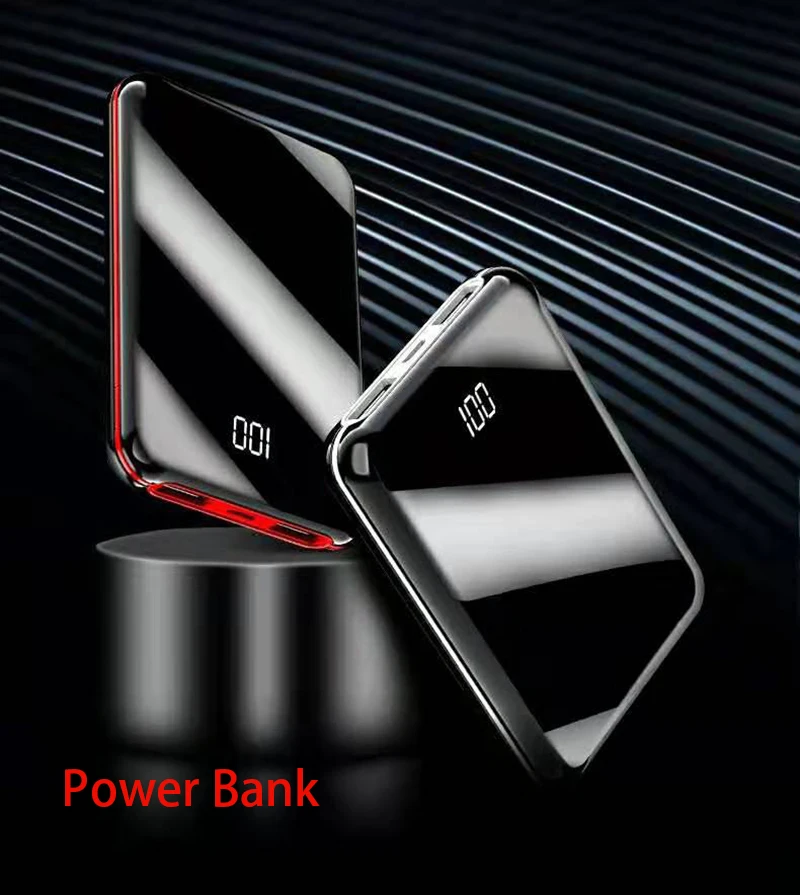 Зеркальный экран power Bank Dual USB 30000 мАч быстрое зарядное устройство power bank Bateria внешний портативный повербанк для XIAOMI HUAWEI
