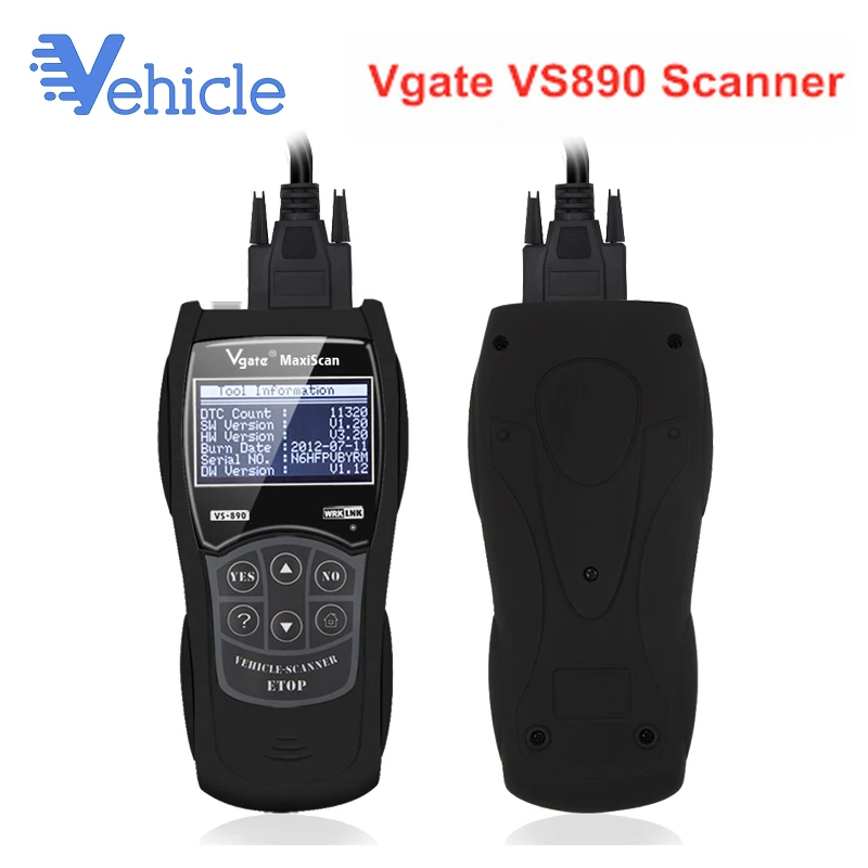 Диагностический инструмент VS890 автоматический сканер Vgate VS890 OBD2 CAN-BUS код автомобиля считыватель VS 890 многоязычный лучший ELM327
