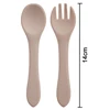 BPA Free Soft Silicone Spoon Fork Baby Feeding Solid Food Spoon Toddlers Infant Accessories Dishes Tableware For Children 3