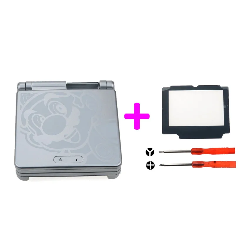 YuXi полный комплект корпус оболочка запасная часть для nintendo для Gameboy Advance SP для GBA SP чехол крышка с экраном объектив инструменты - Цвет: R