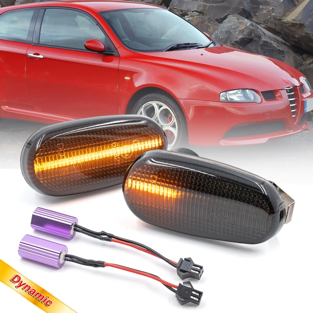 Analytical Cereal Write email 2x Sequential Led Side Marker Indicator Blinkers Light Amber Turn Signal  Lamp For Alfa Romeo 147 Gt Mito Fiat Bravo Ii Hatchback - Signal Lamp -  AliExpress