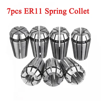 

7Pcs ER11 1/2/3/4/5/6/7mm Spring Collet Carving Machine Milling Chuck Collet Tool Holder For CNC Engraving Machine Milling Lathe