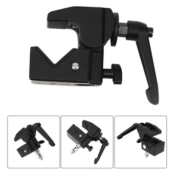 

C-Type Multi-function SLR Camera Fixed Mount Clamp Photography Ball Head Pliers Clip with 1/4 3/8 Screw Interface