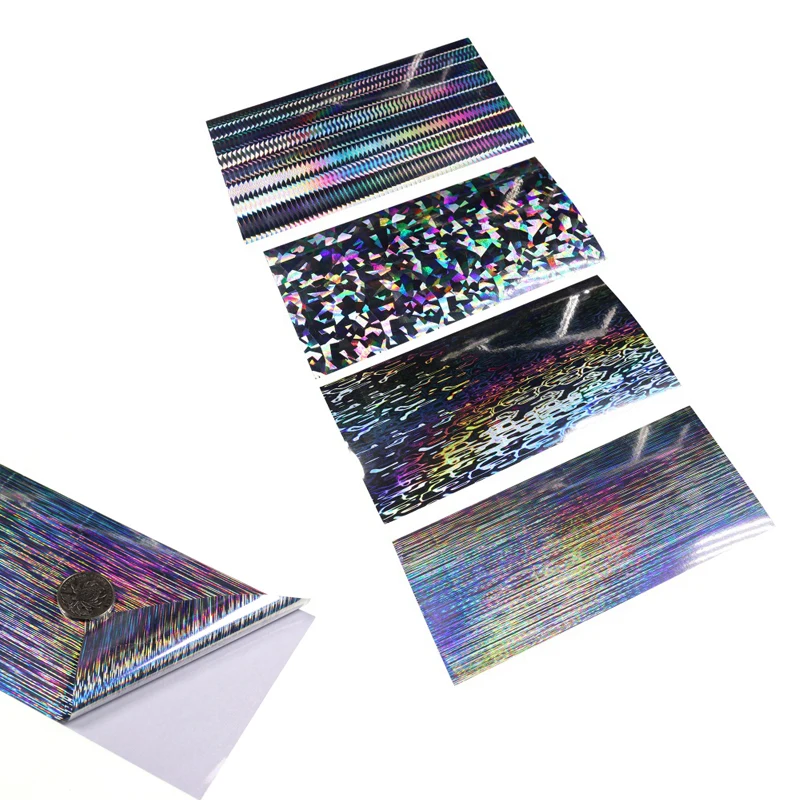 4/6pcs Fishing Hard Bait Sticker Holographic Adhesive Film Flash Type for Saltwater Fishing Lure Making 10X10/10X20cm
