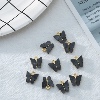 

10Pc Butterfly Setting Acrylic Charms Lovely DIY Animal Pendant Handmade Jewelry Marking