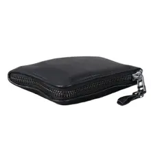  Alisara Zipper Short Wallet Men Genuine Leather Luxury Top End Women Credit Card Purses Casual Key Bag Soft Cowskin Money Pouch 