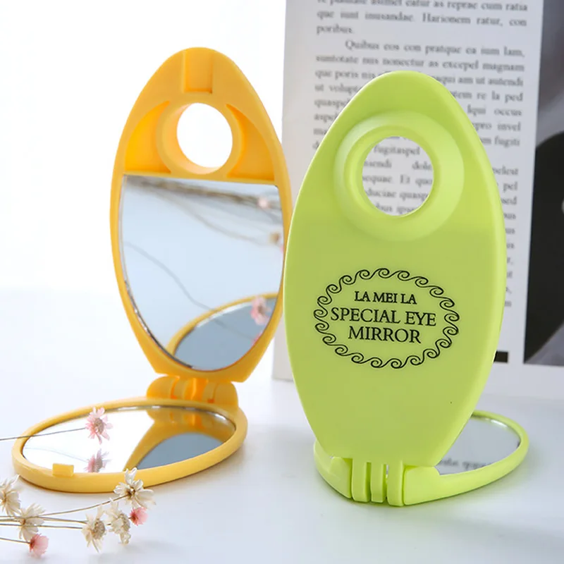 

1pc Random Makeup Mirrors for Women Girl Portable Magic Mini Folding Mirror 2-face Travel Cute Cartoon Mirror Skin Care Tool