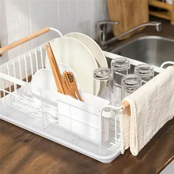 

Kitchen Dish Cup Drying Rack Holder Drainer Basket Sink Kitchen Storage Organizer Large Metal Wire Cutlery for Plates Bowl Cup