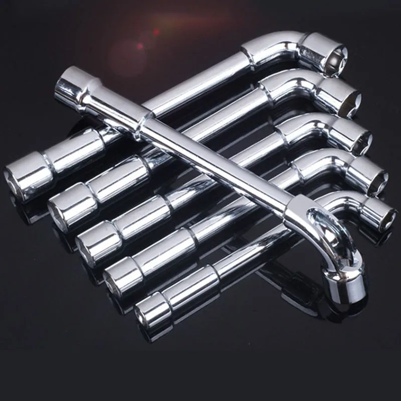 

7 Pieces Of L-Shaped Tube Perforated Hex Socket Wrench 8.10.12.13.14.17.19Mm Elbow Double Head