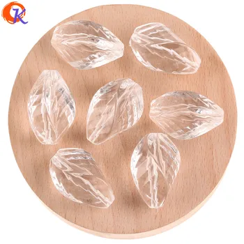 

Cordial Design 15x31mm 100Pcs Acrylic Beads/Hand Made/Jewelry Accessories/Twisty Shape/Earring Findings/Clear Bead/DIY Making