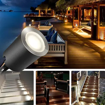 

10pcs Decking Light Recessed Waterproof Low Voltage Bright Warm White LED Home Garden Courtyard Decor Lighting