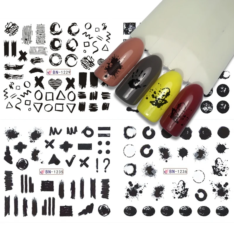 

Water Transfer Sliders Flower Scissors Car Leopard Striped Line Animal Stickers For Nails Manicure Girl Wraps Decoration