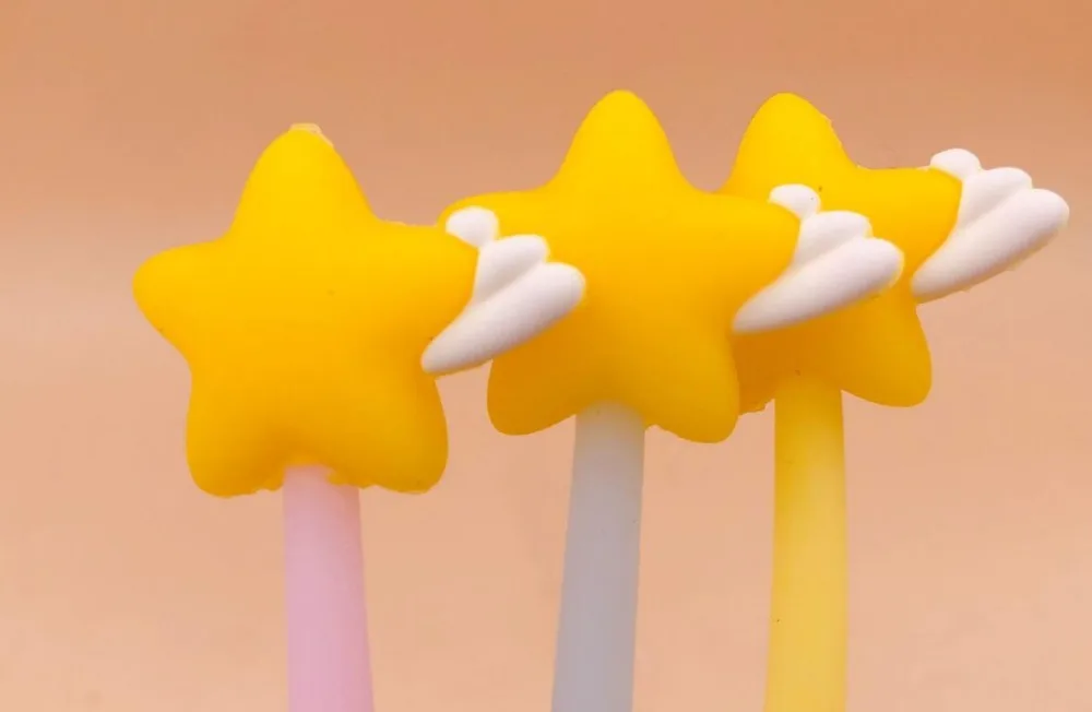 korea creative angel star gel pen cute cartoon school gift student gel ink pen office black writing pen promotion pen 48pc/lot