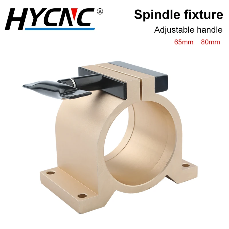 Engraving Machine Spindle Holding Fixture 65mm 80mm With Handle Aluminum Profile Fixed Chuck CNC Woodworking Spindle Bracket 30kg welding turntable welding positioner rotary hd 30 with wp200 lathe chuck and pneumatic torch holder center hole 25mm 65mm