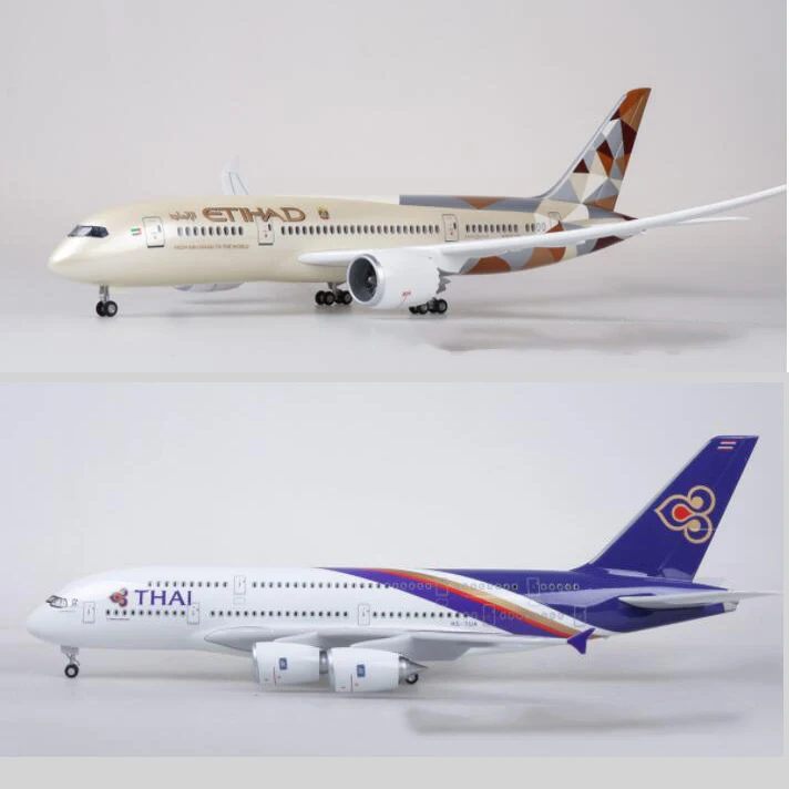 43-45,5 см Boeing787 Airbus A380 модель самолета из пластикового сплава EMIRATES ETIHAD QANTAS airфранция LUFTHANSA ANA AIRLINES