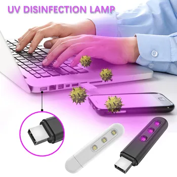 

UV disinfection lamp 2pc multifunctional sterilization lamp USB portable home travel light Purple light disinfection lamp Y420