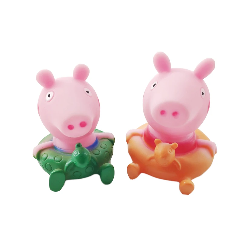 Свинка Пеппа, Джордж, игрушка для ванны, игровой набор, игрушка, фигурка, модель куклы, Семейный комплект, Папа, мама, дети, Интерактивная